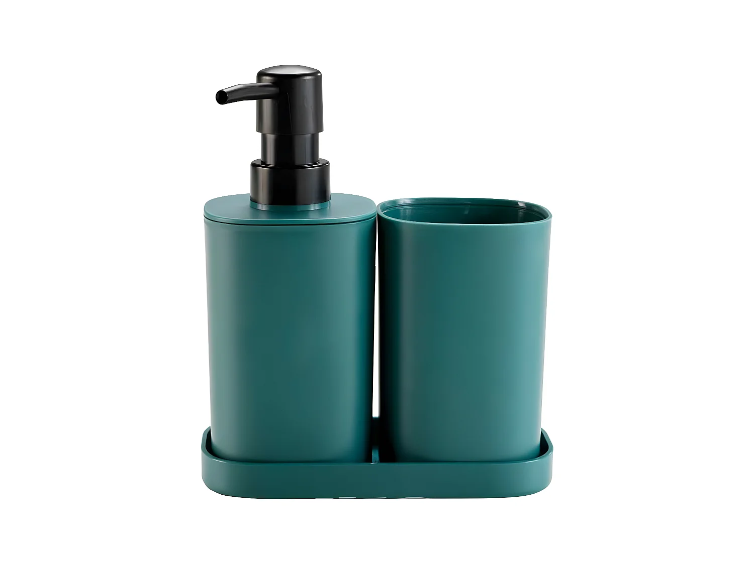 Set de 3 Accessoires Salle de Bain "Vita" 19cm Émeraude