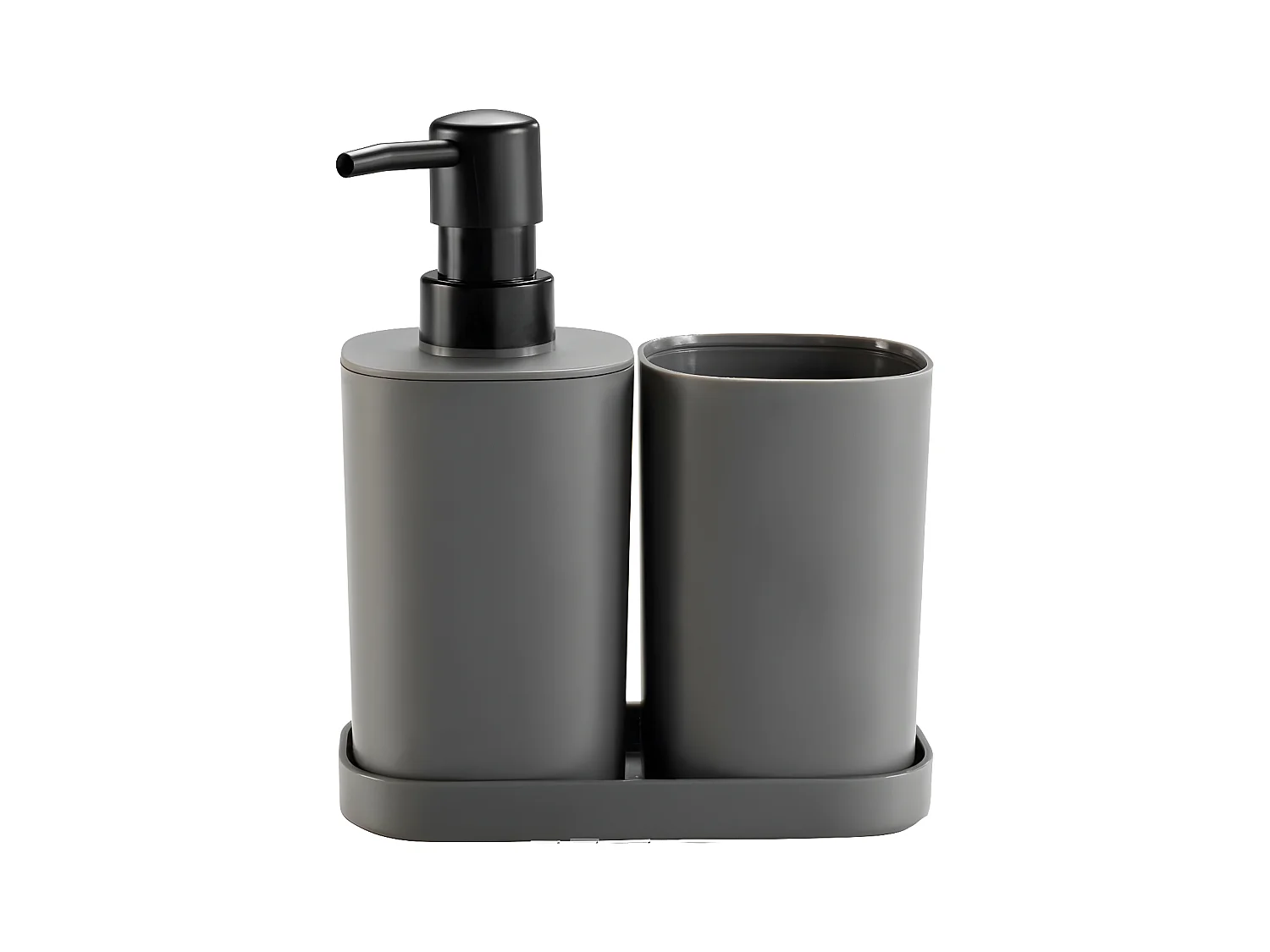 Set de 3 Accessoires Salle de Bain "Vita" 19cm Anthracite
