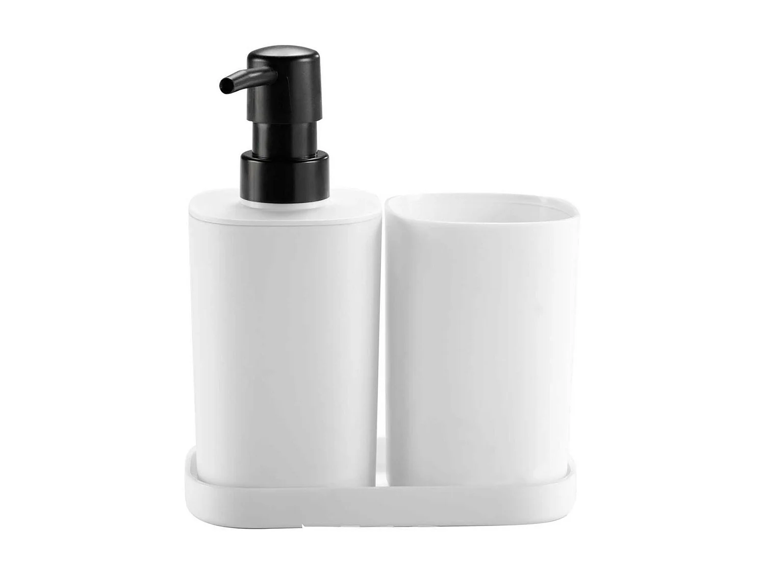 Set de 3 Accessoires Salle de Bain "Vita" 19cm Blanc