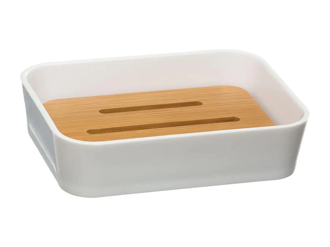 Porte Savon & Gobelet "Natureo" 11cm Blanc