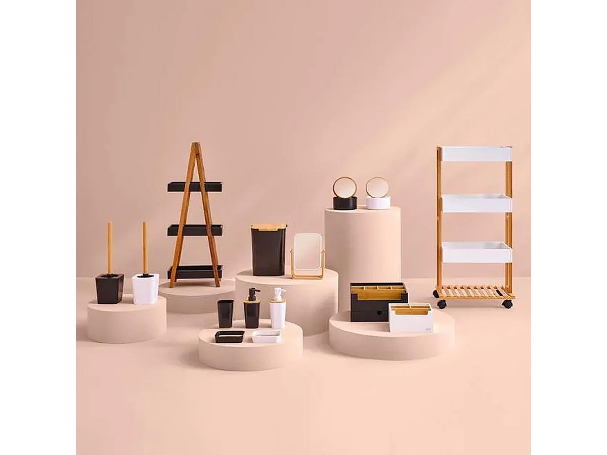 Porte Savon & Gobelet "Natureo" 11cm Blanc