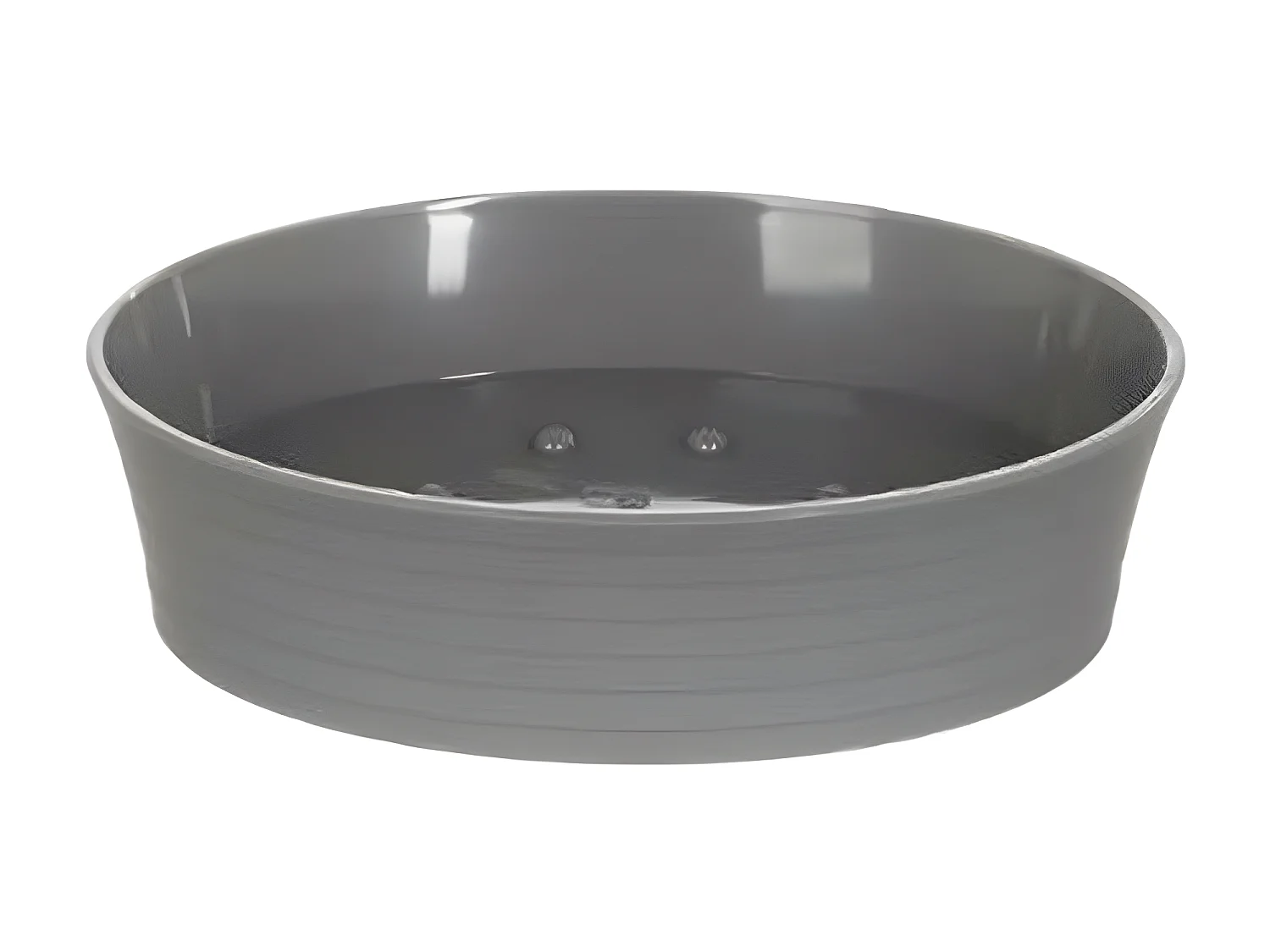 Lot de 3 Accessoires de Salle de Bain "Stripe" 18cm Gris