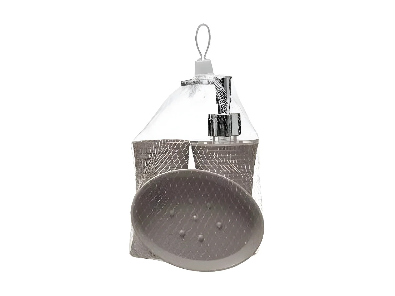 Lot de 3 Accessoires de Salle de Bain "Stripe" 18cm Taupe