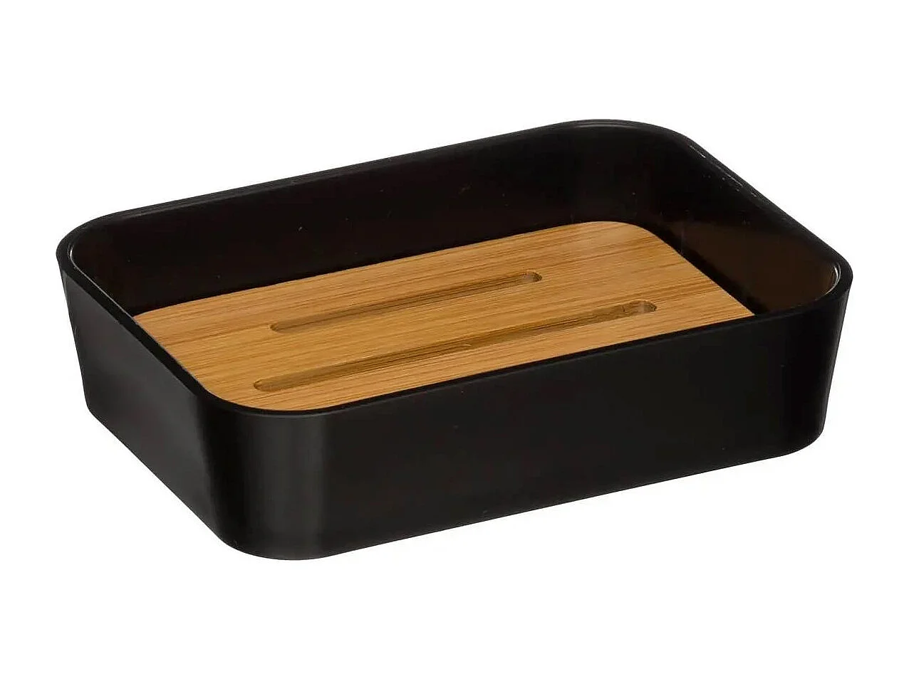 Porte Savon & Gobelet "Natureo" 11cm Noir