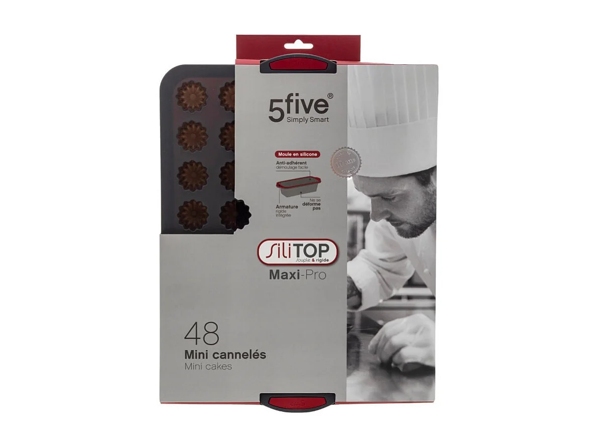 Moule 48 Cannelés Silicone "Silitop" 40cm Gris