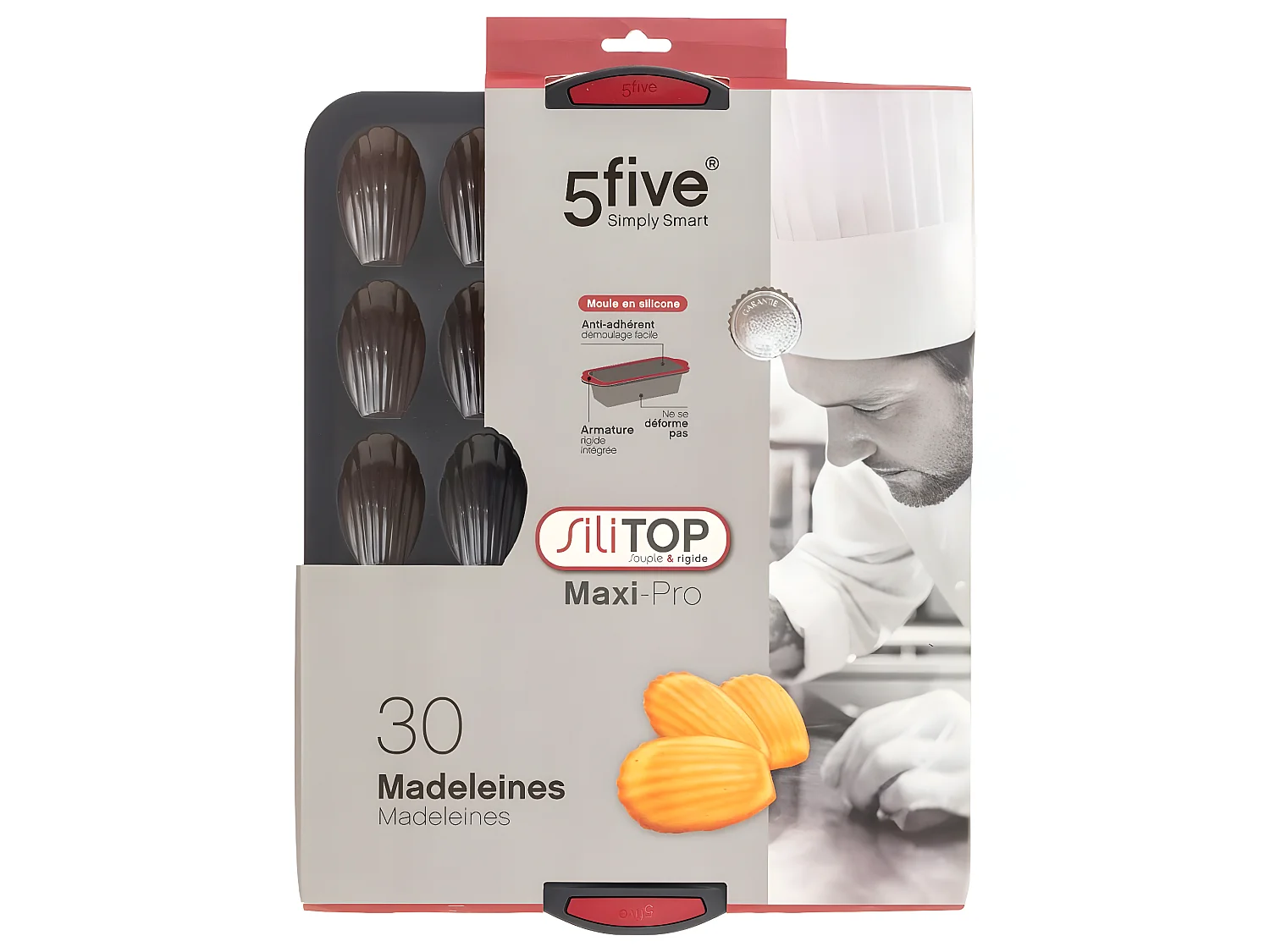 Moule 30 Madeleines Silicone "Silitop" 40cm Gris