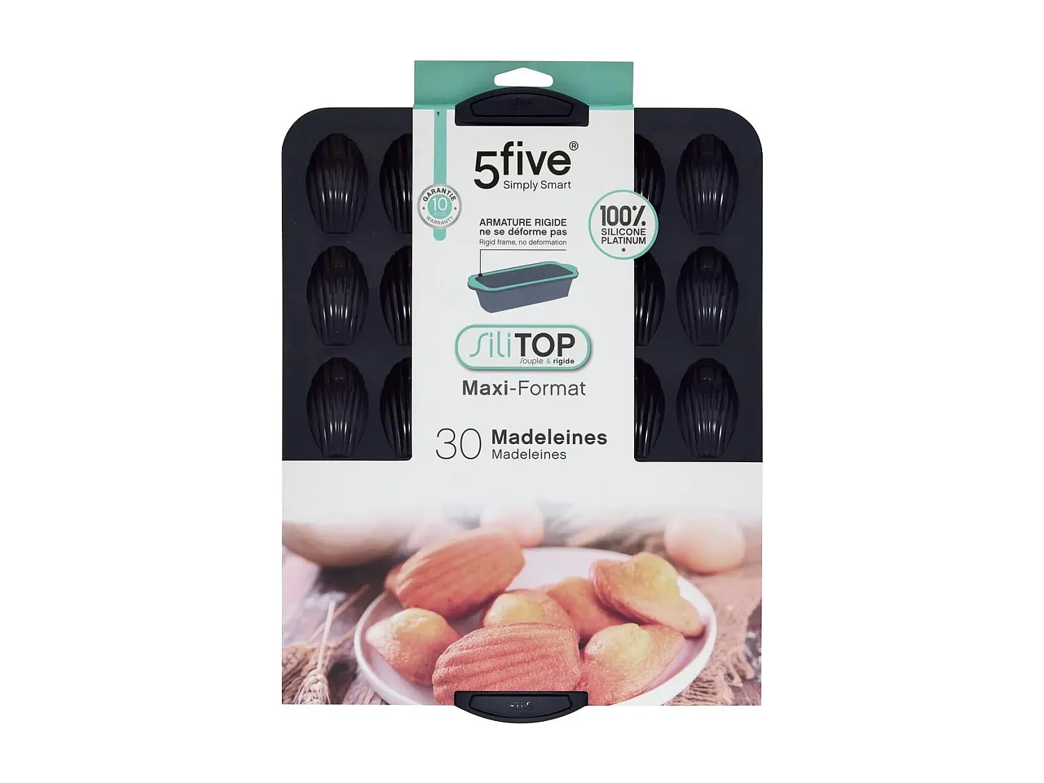 Moule 30 Madeleines Silicone "Silitop" 40cm Gris