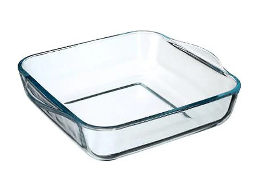 Plat à Four en Verre "Carré" 22cm Transparent