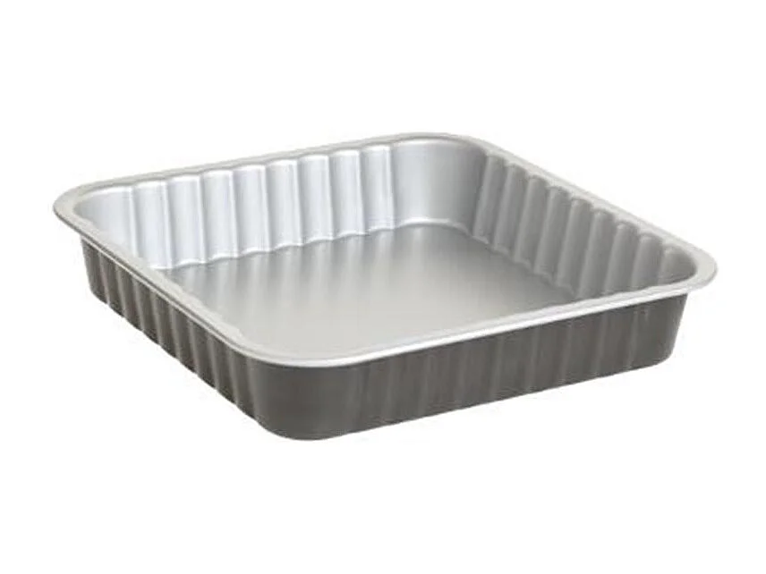 Plat à Four Carré en Métal "Signature" 24cm Gris