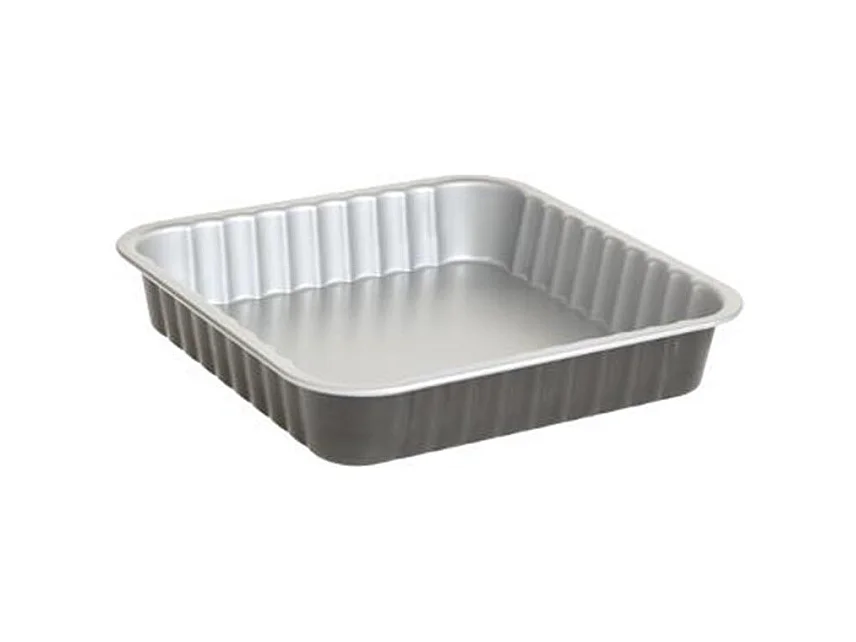 Plat à Four Carré en Métal "Signature" 24cm Gris