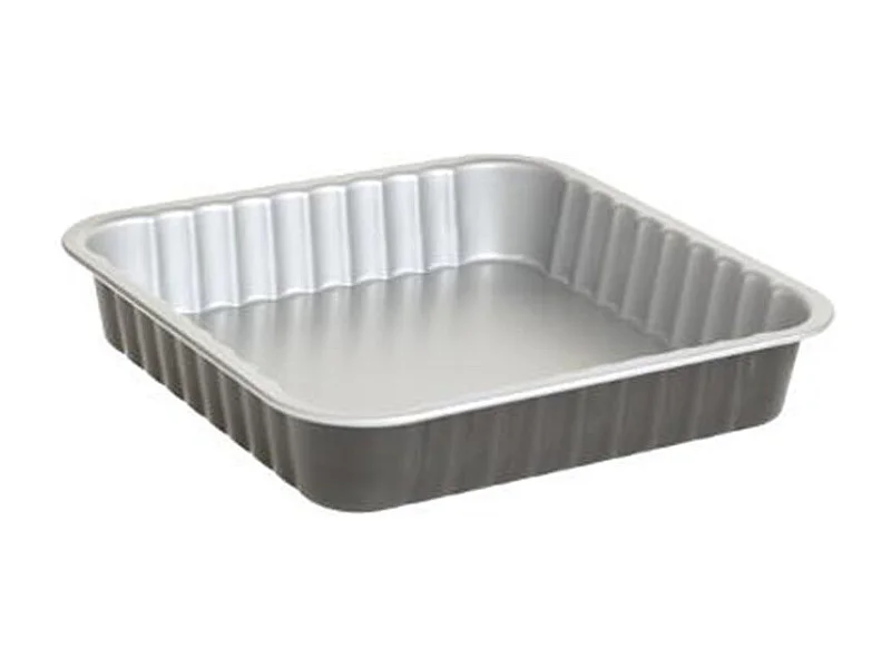 Plat à Four Carré en Métal "Signature" 24cm Gris