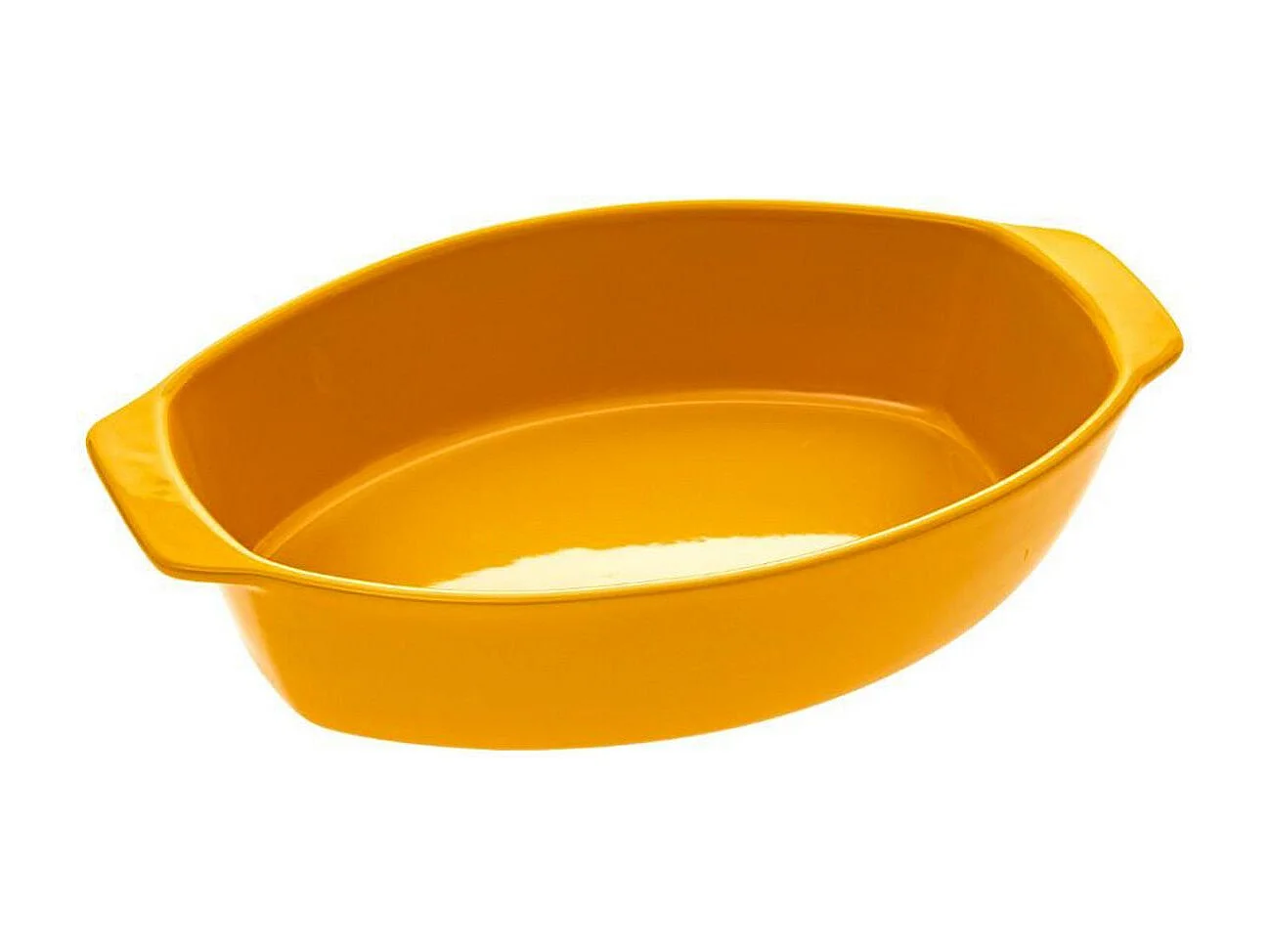 Plat à Four Ovale en Céramique "Daom" 28cm Jaune