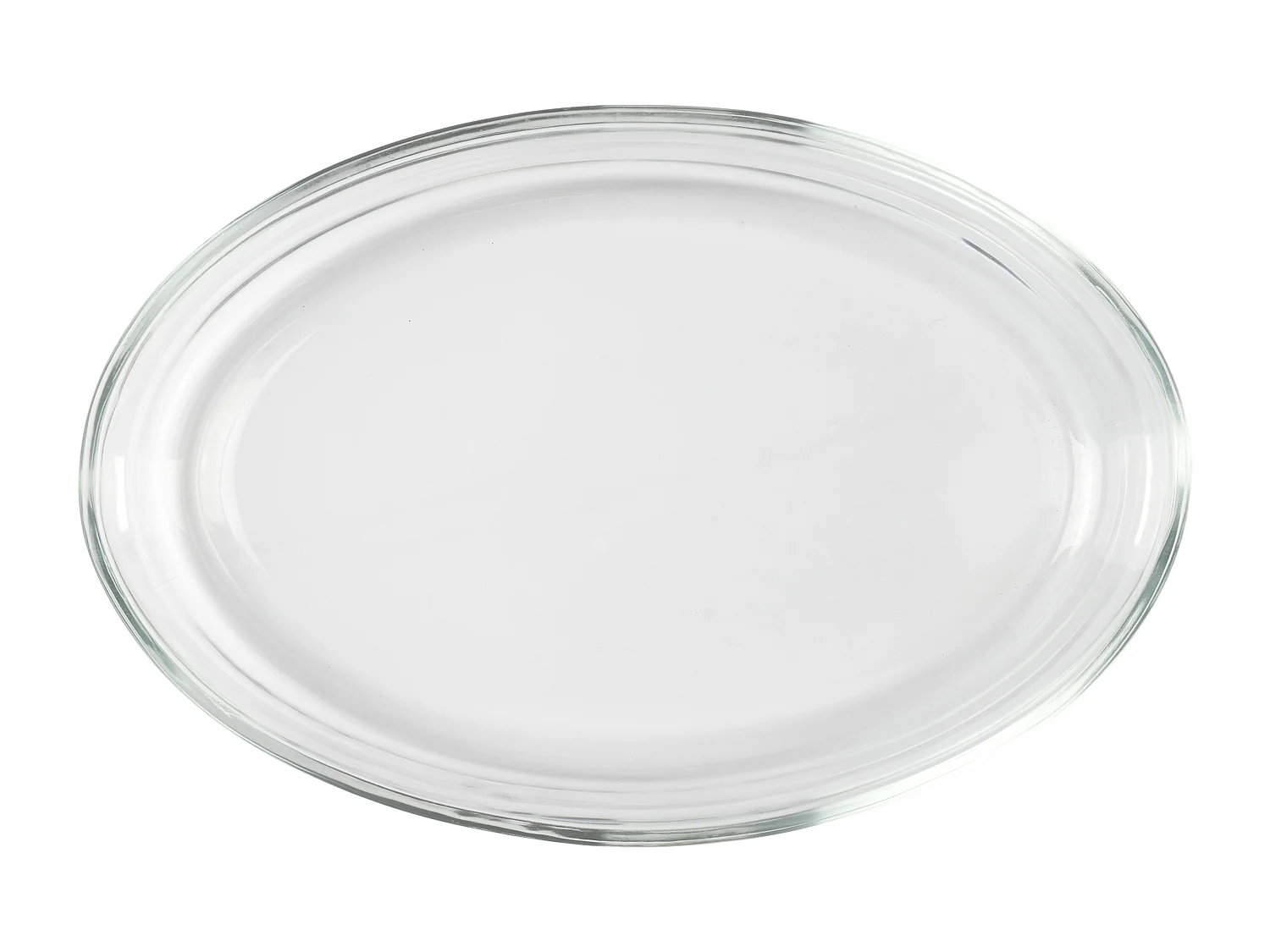 Plat Ovale En Verre 30cm Transparent