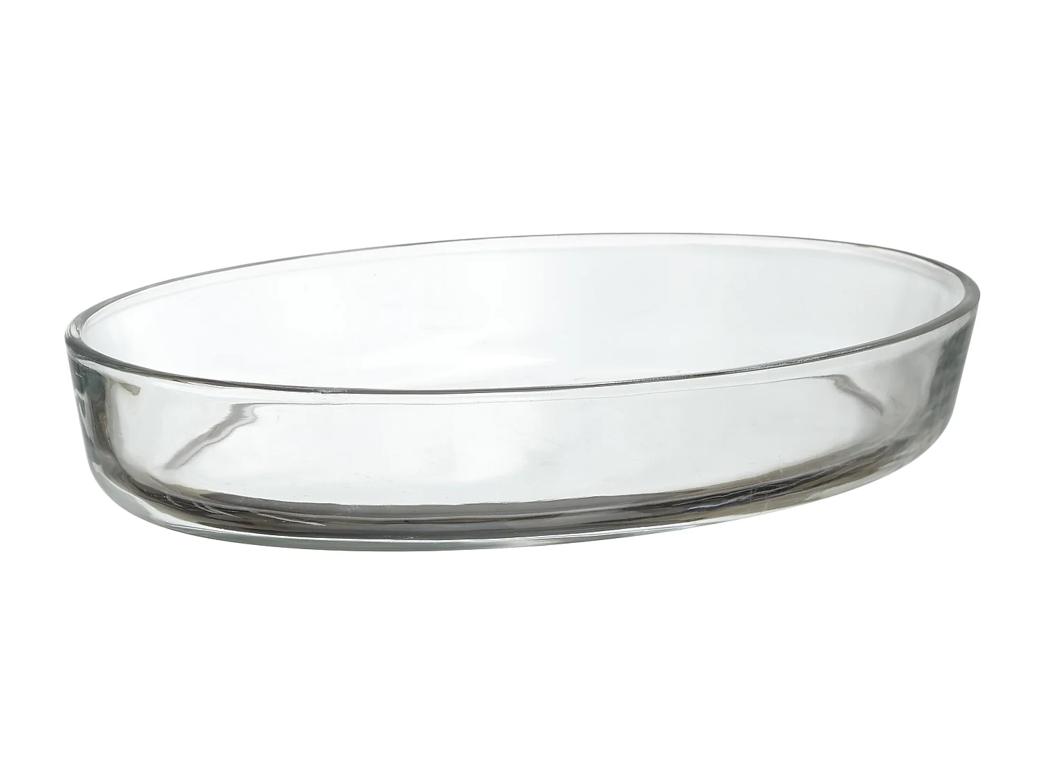 Plat Ovale En Verre 30cm Transparent