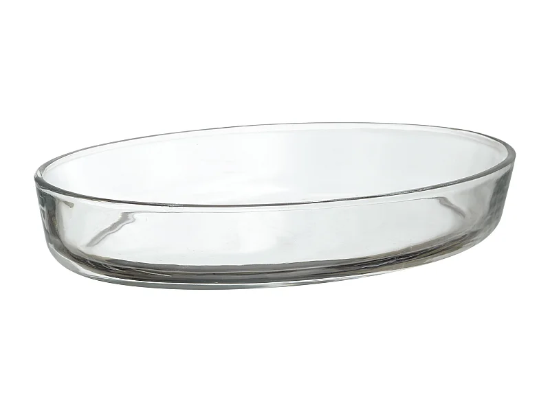 Plat Ovale En Verre 30cm Transparent