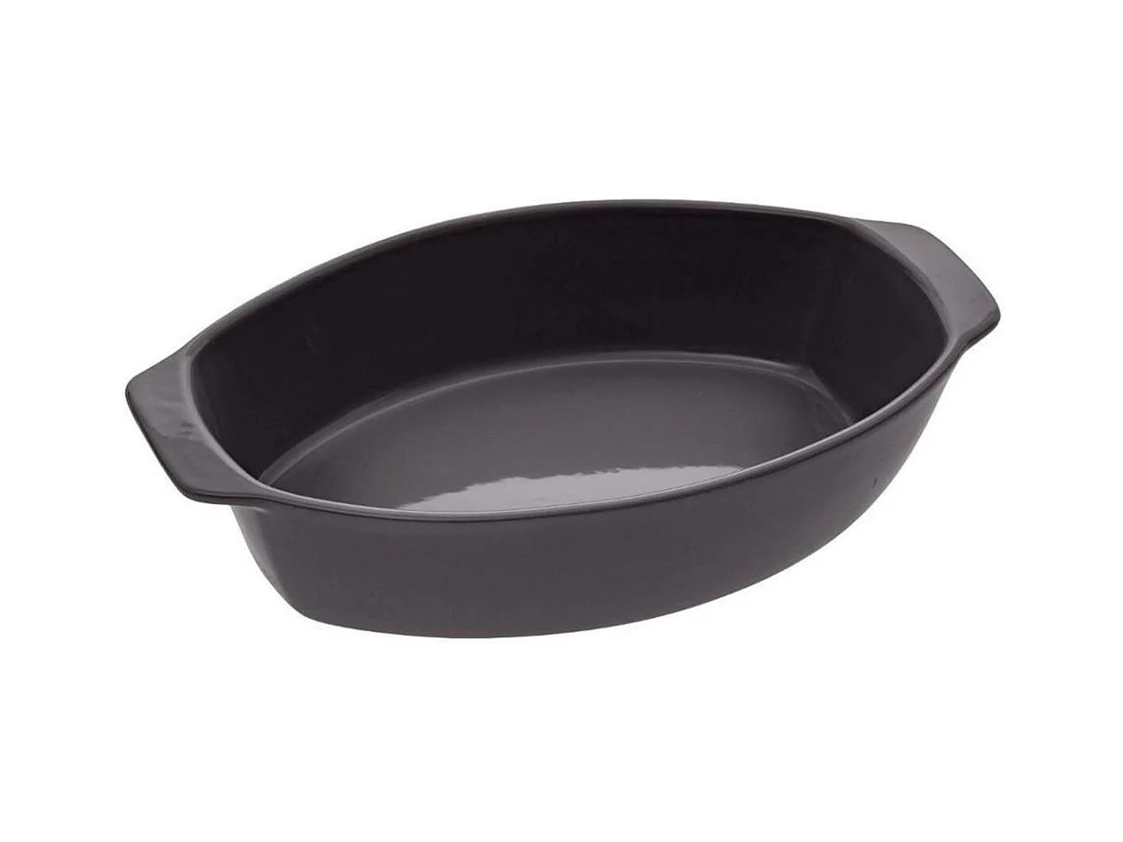 Plat à Four en Céramique "Ovale" 35cm Gris