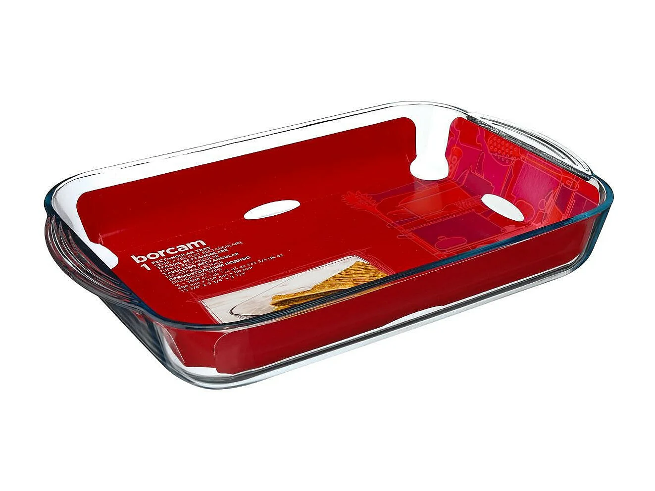 Plat à Four Rectangulaire "Verre" 40cm Transparent