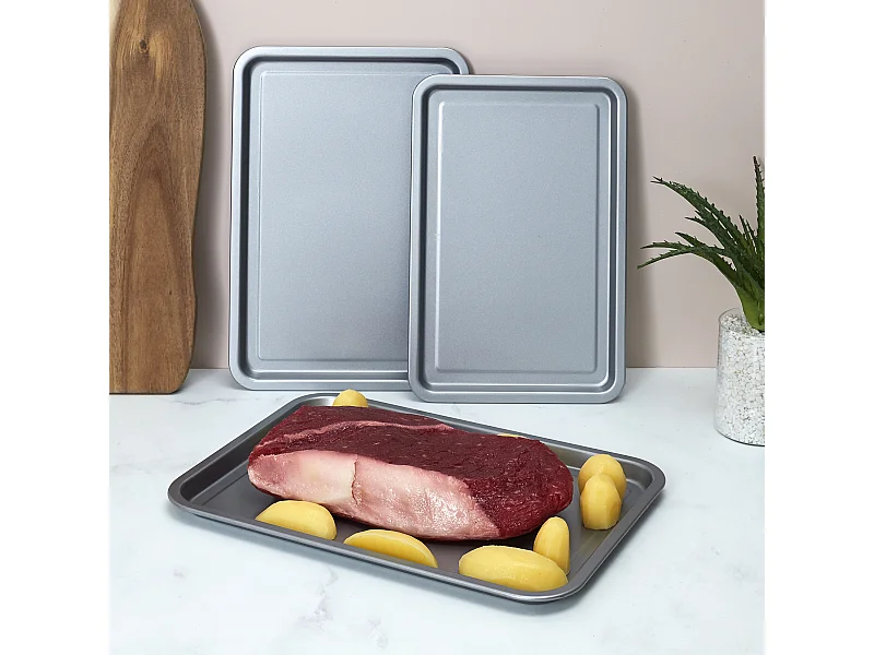 Plaque De Cuisson X3 30-32-35cm Argent