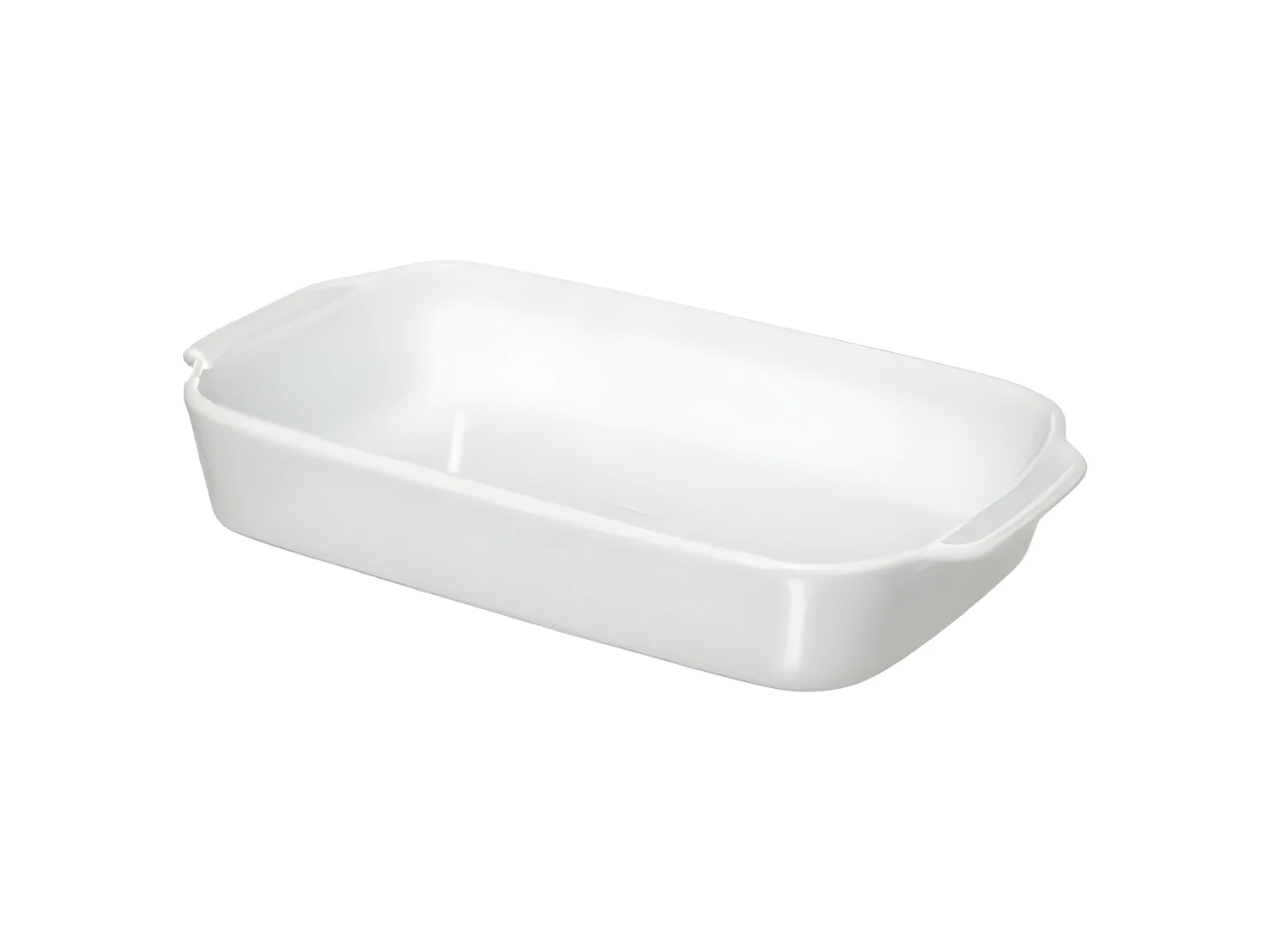 Plat à Four Rectangulaire "Céramique" 40cm Blanc