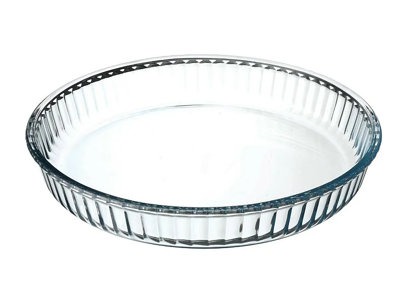 Plat en Verre Rond "Four" 32cm Transparent