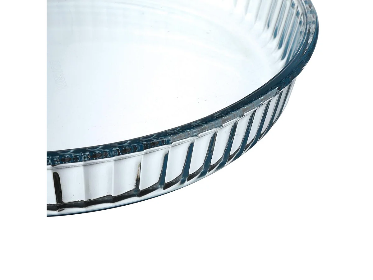 Plat en Verre Rond "Four" 32cm Transparent