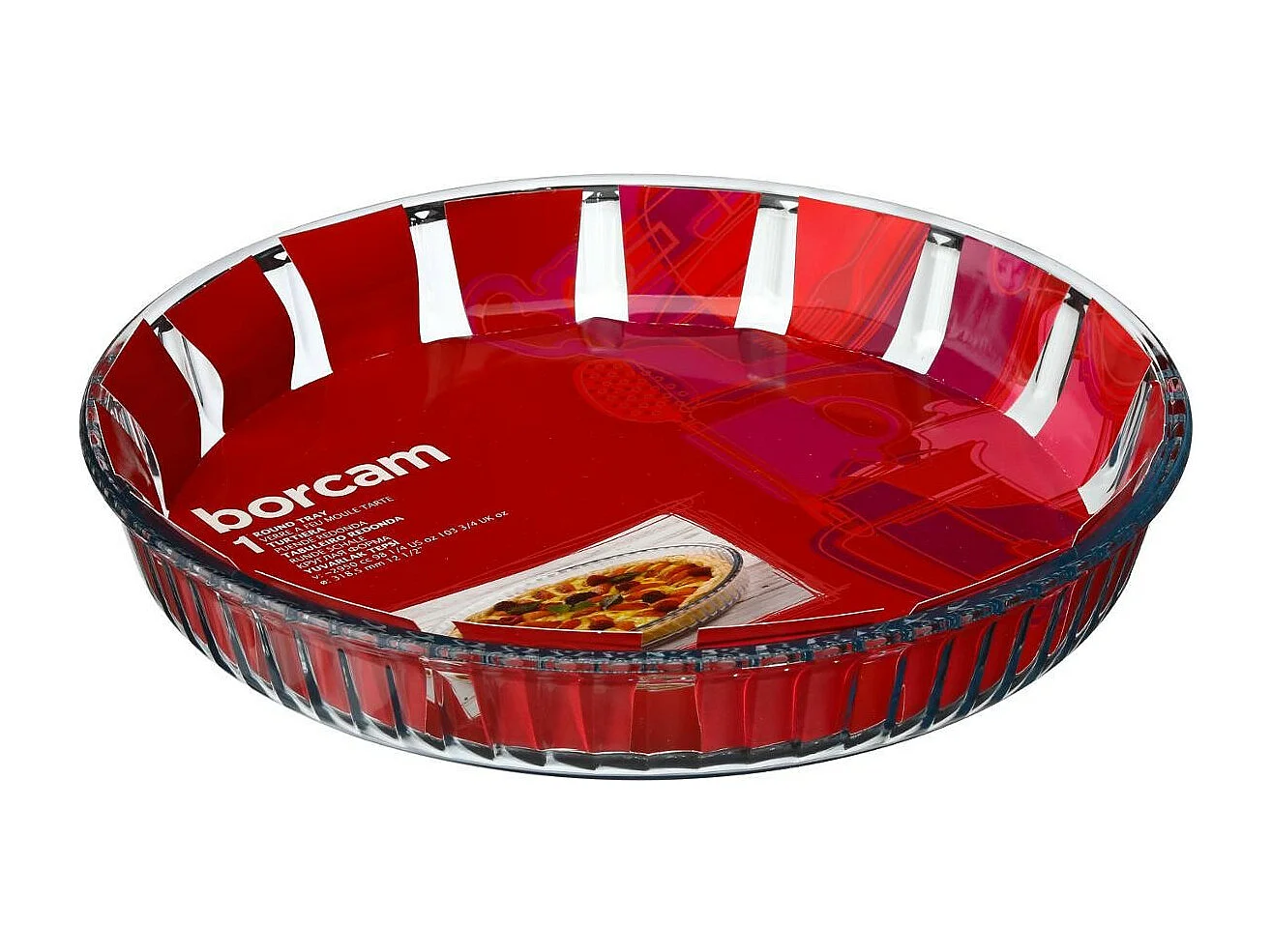 Plat en Verre Rond "Four" 32cm Transparent