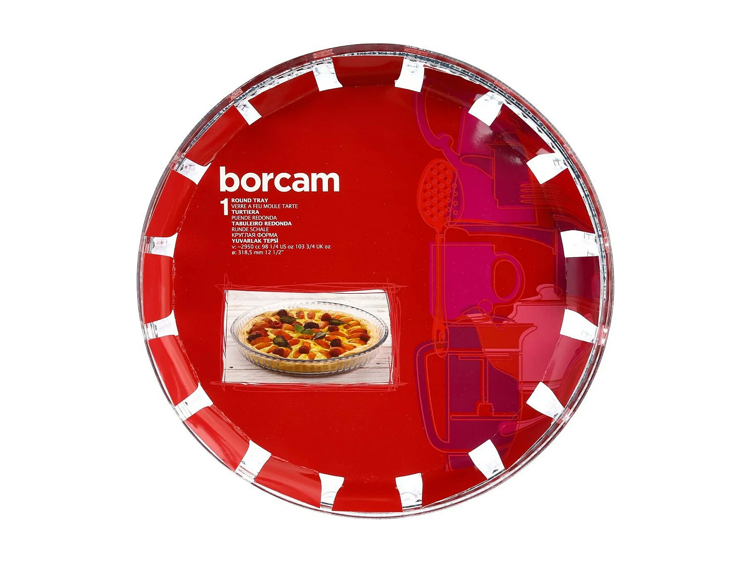 Plat en Verre Rond "Four" 32cm Transparent