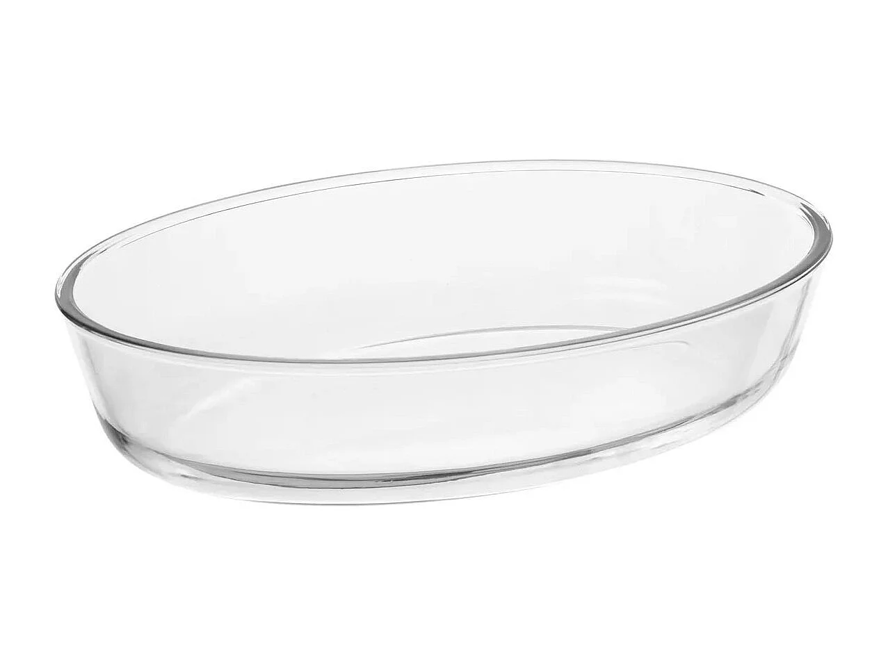 Plat à Four Ovale en Verre "Couvercle" 26cm Transparent