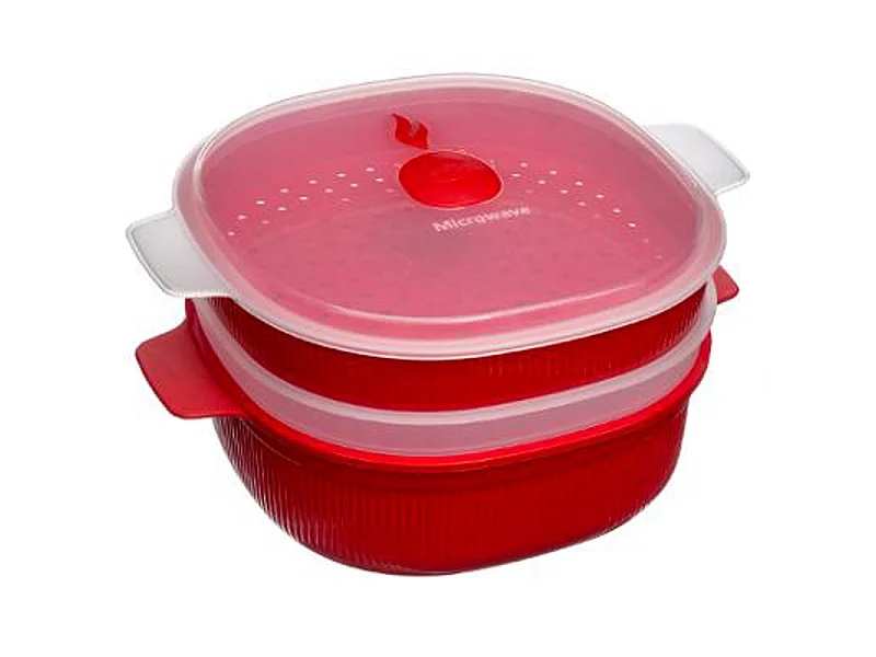 Cuiseur Vapeur Micro-Onde "Tempo" 4L Rouge