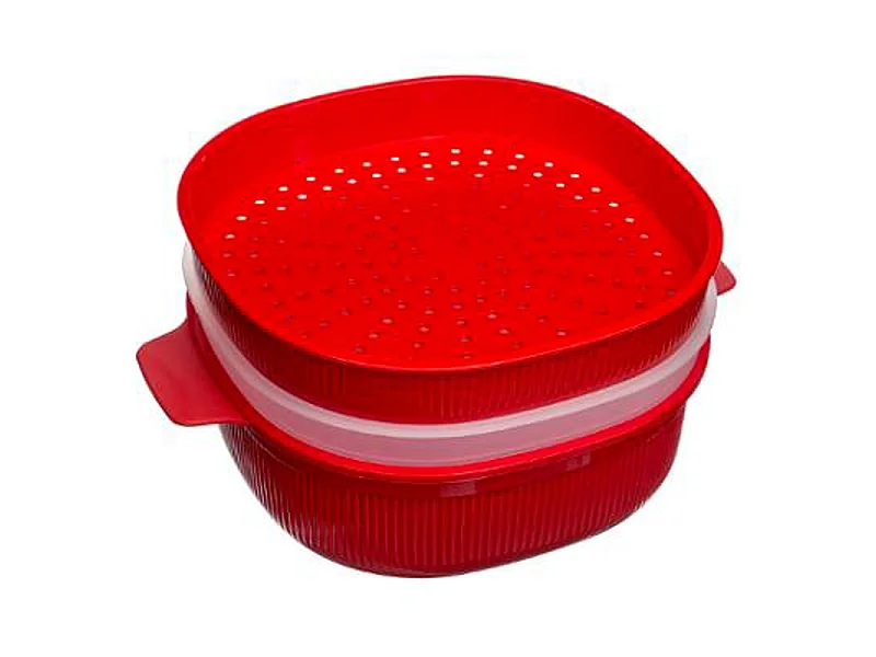 Cuiseur Vapeur Micro-Onde "Tempo" 4L Rouge