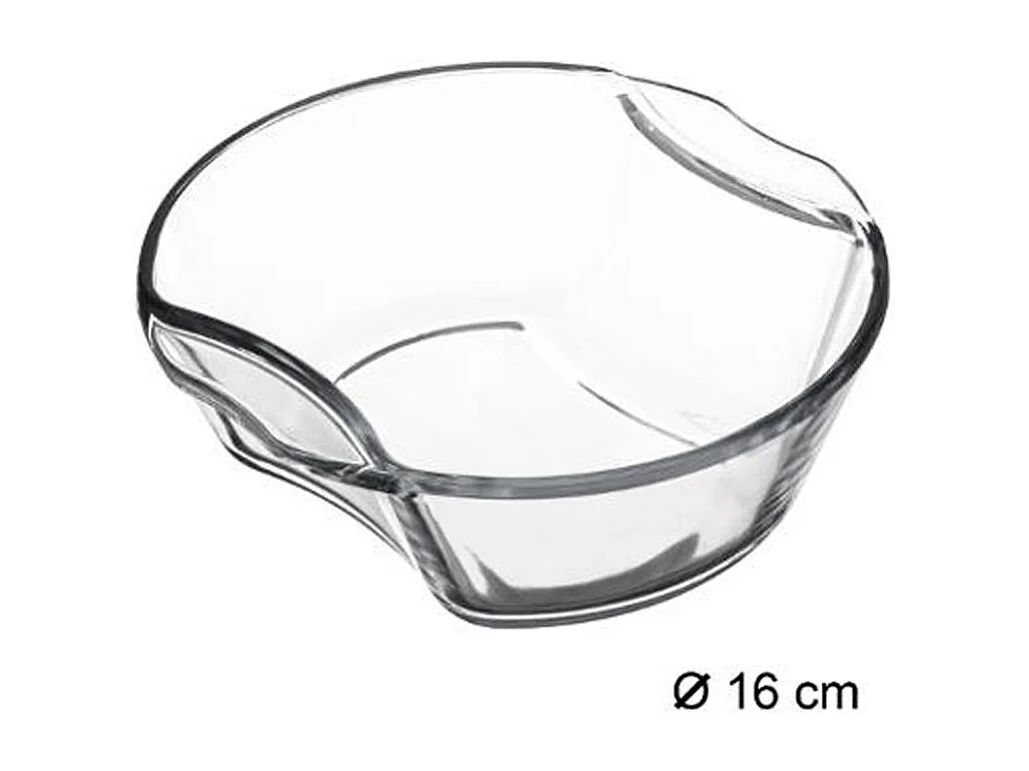 Lot de 6 Mini-Plats Ronds en Verre 16cm Transparent