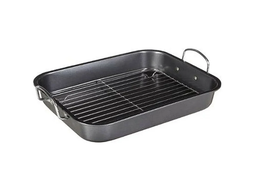 Plat Rôtisserie avec Grille "Chicken" 37cm Gris