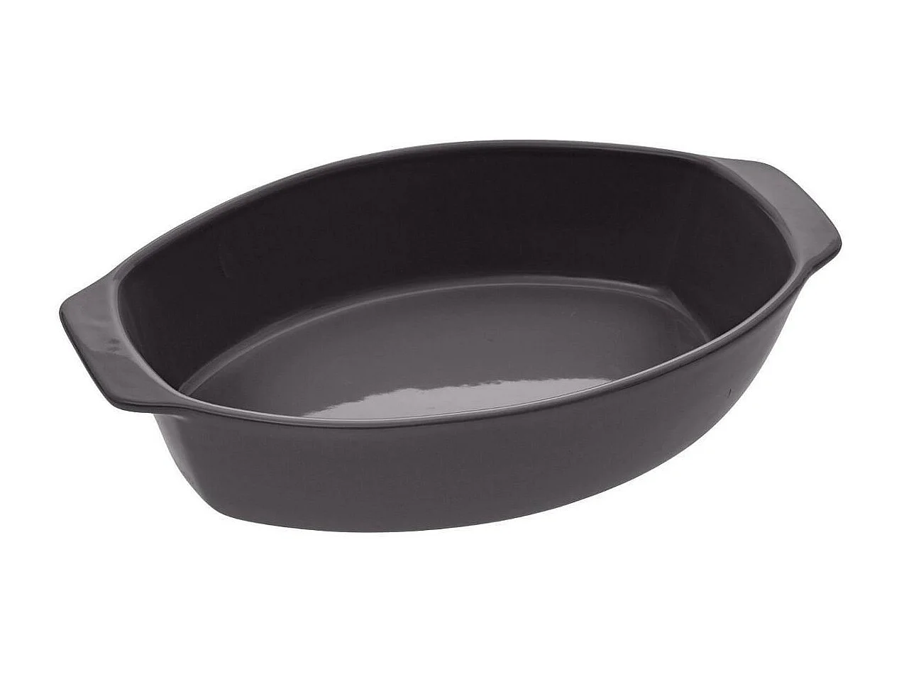 Plat à Four Oval en Céramique "Milo" 39cm Gris