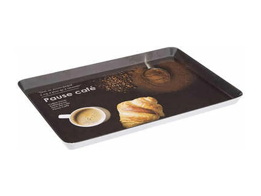 Plateau de Service Mélaminé "Café" 30cm Noir