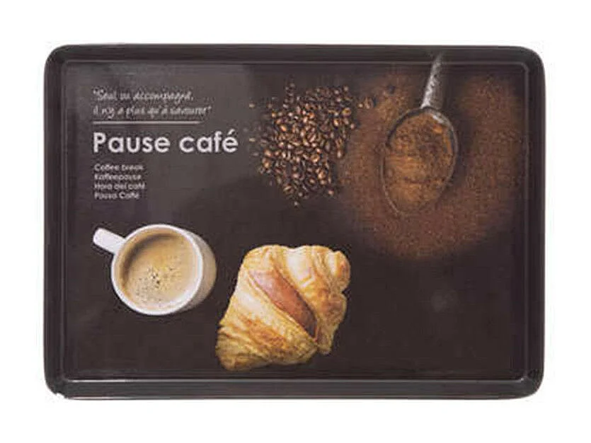 Plateau de Service Mélaminé "Café" 30cm Noir