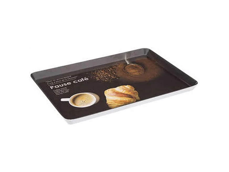 Plateau de Service Mélaminé "Café" 30cm Noir