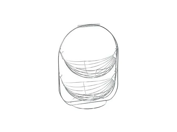 Corbeille à Fruits Double 45cm Argent