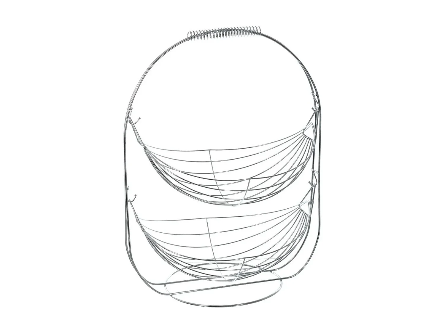 Corbeille à Fruits Double 45cm Argent