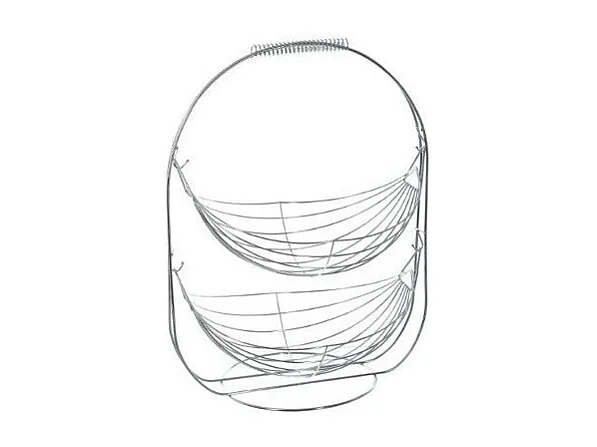Corbeille à Fruits Double 45cm Argent