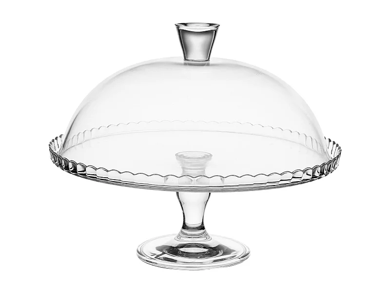 Présentoir à Gâteau Avec Cloche "Lara" 32cm Transparent