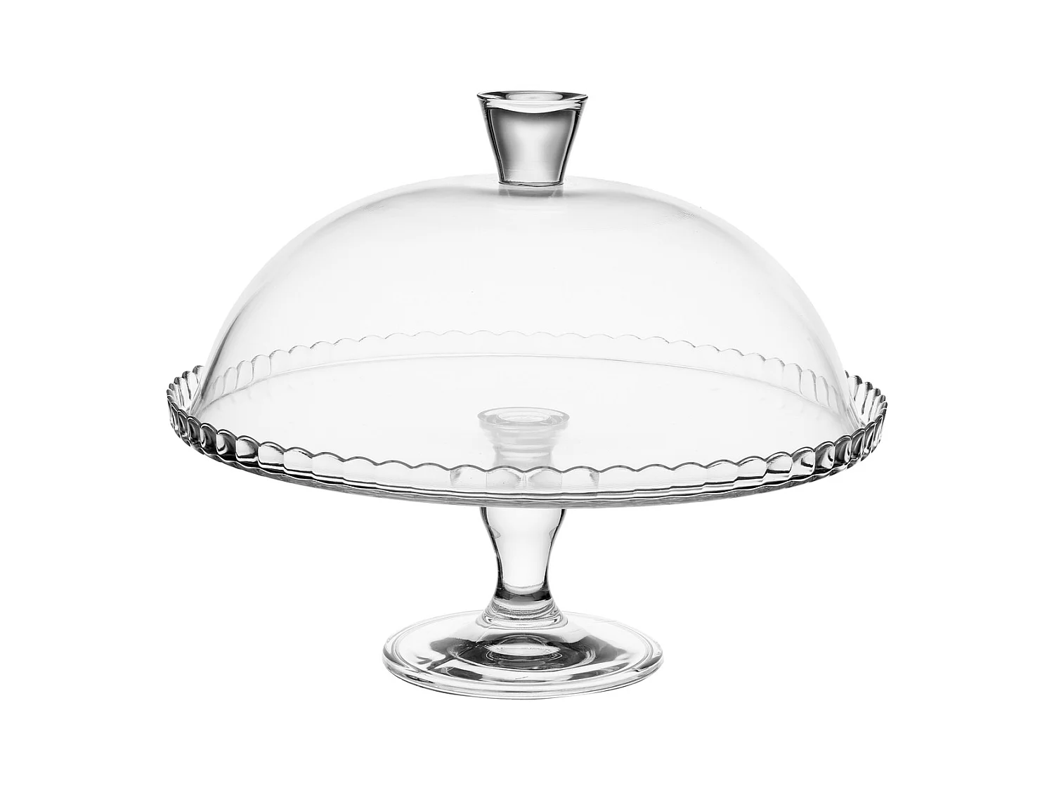 Présentoir à Gâteau Avec Cloche "Lara" 32cm Transparent