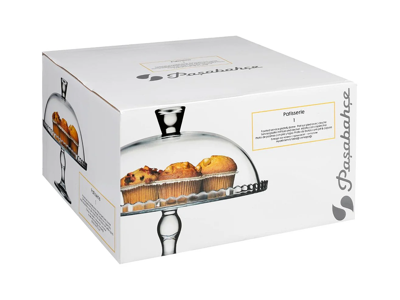 Présentoir à Gâteau Avec Cloche "Lara" 32cm Transparent