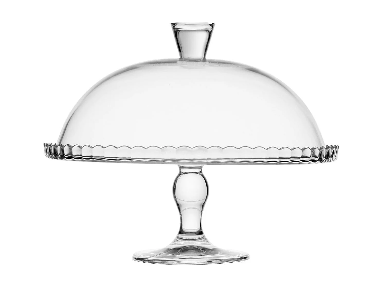 Présentoir à Gâteau Avec Cloche "Lara" 32cm Transparent