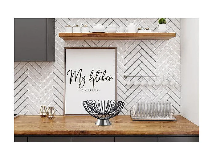 Corbeille à Fruits Déco "Malibu" 30cm Noir & Argent