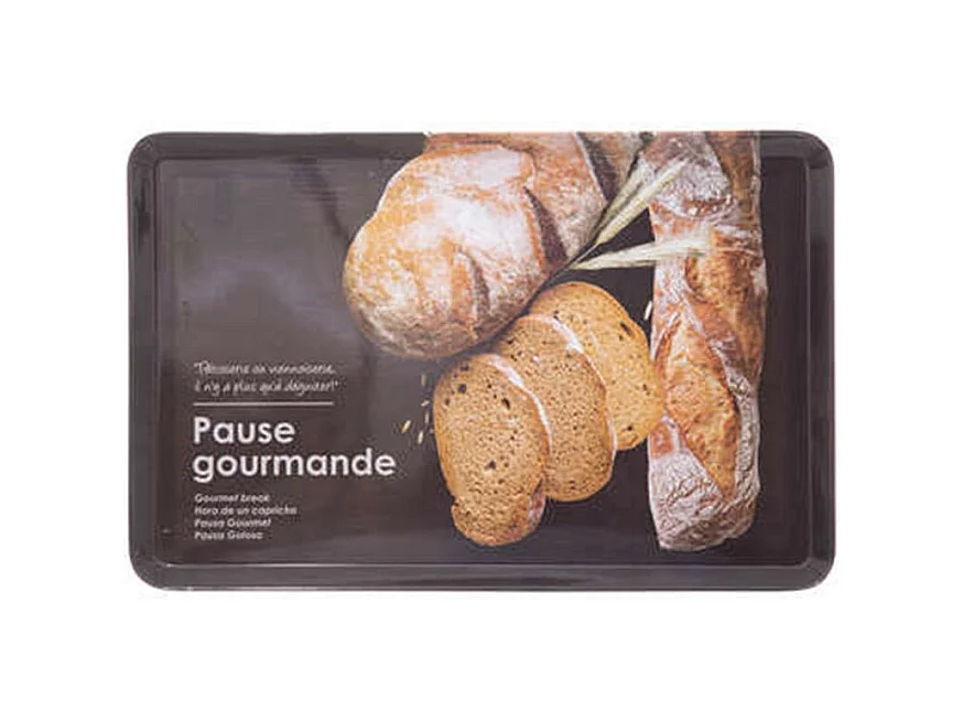 Plateau de Service Mélaminé "Gourmand" 45cm Noir