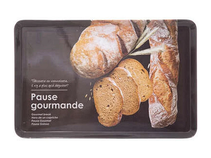 Plateau de Service Mélaminé "Gourmand" 45cm Noir