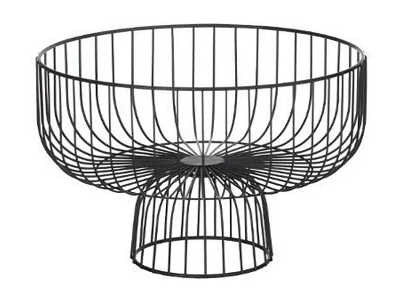 Corbeille à Fruits sur Pied "Ninoh" 28cm Noir