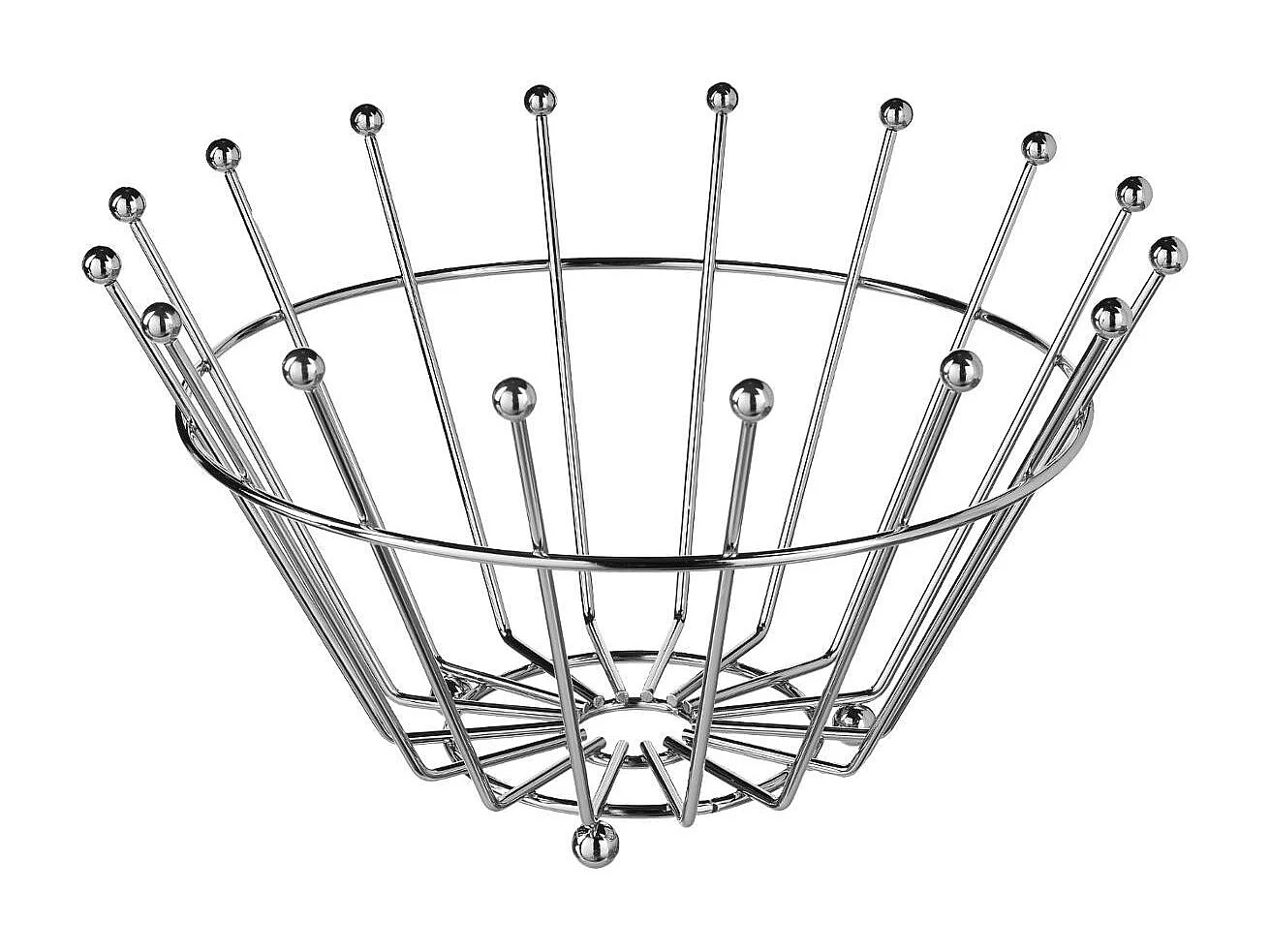 Corbeille à Fruits Design "Métal" 34cm Argent