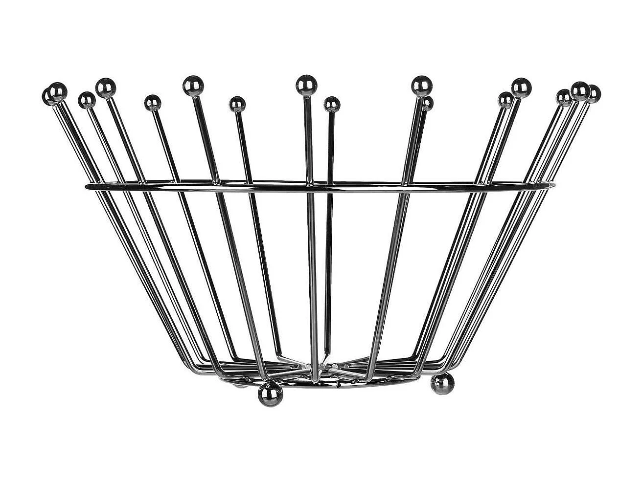 Corbeille à Fruits Design "Métal" 34cm Argent