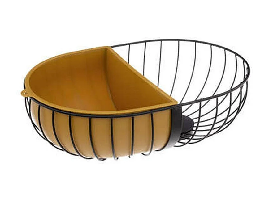 Corbeille en Métal Design "Modern" 30cm Moutarde